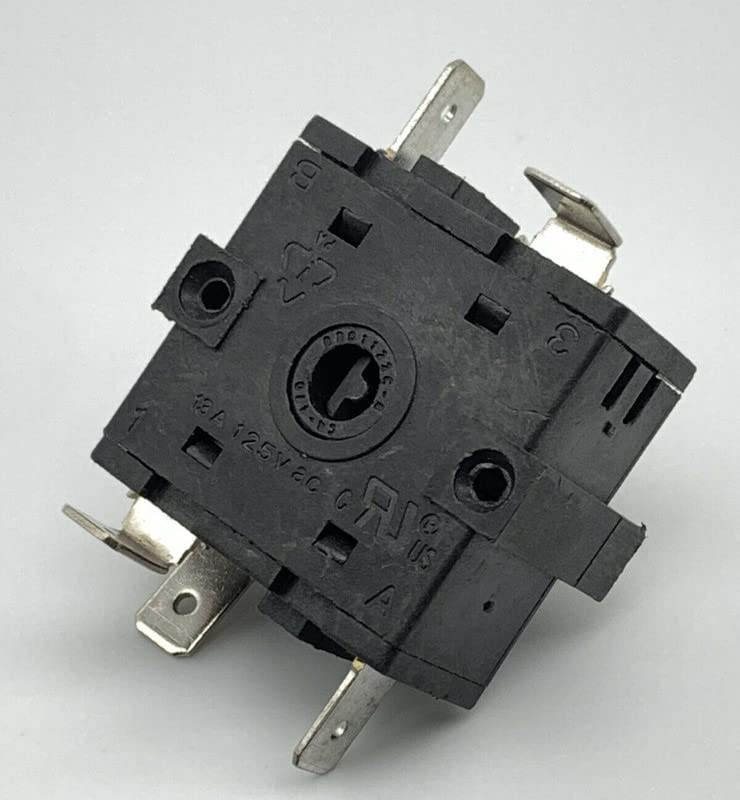 CAMALE FZ31-9 5-Pin 5-Gear Black Rotary Switch, Manual Operation CAMALE FZ31-9 5-Pin 5-Gear Black Rotary Switch, Manual Operation